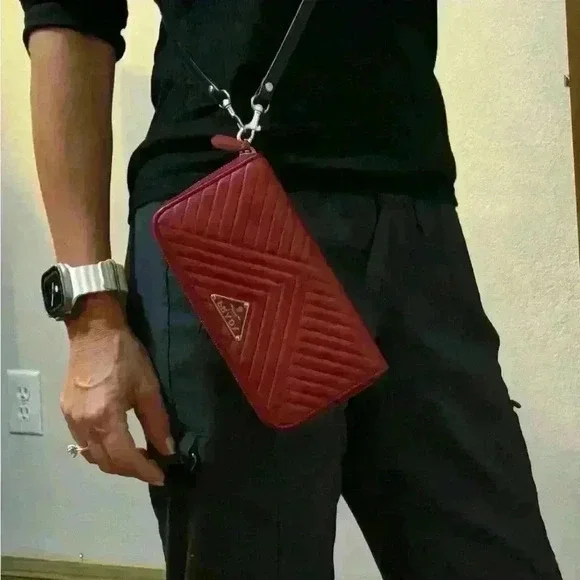 Prada Diagramme Calfskin Leather Continental Wallet GUC - Picture 13 of 14